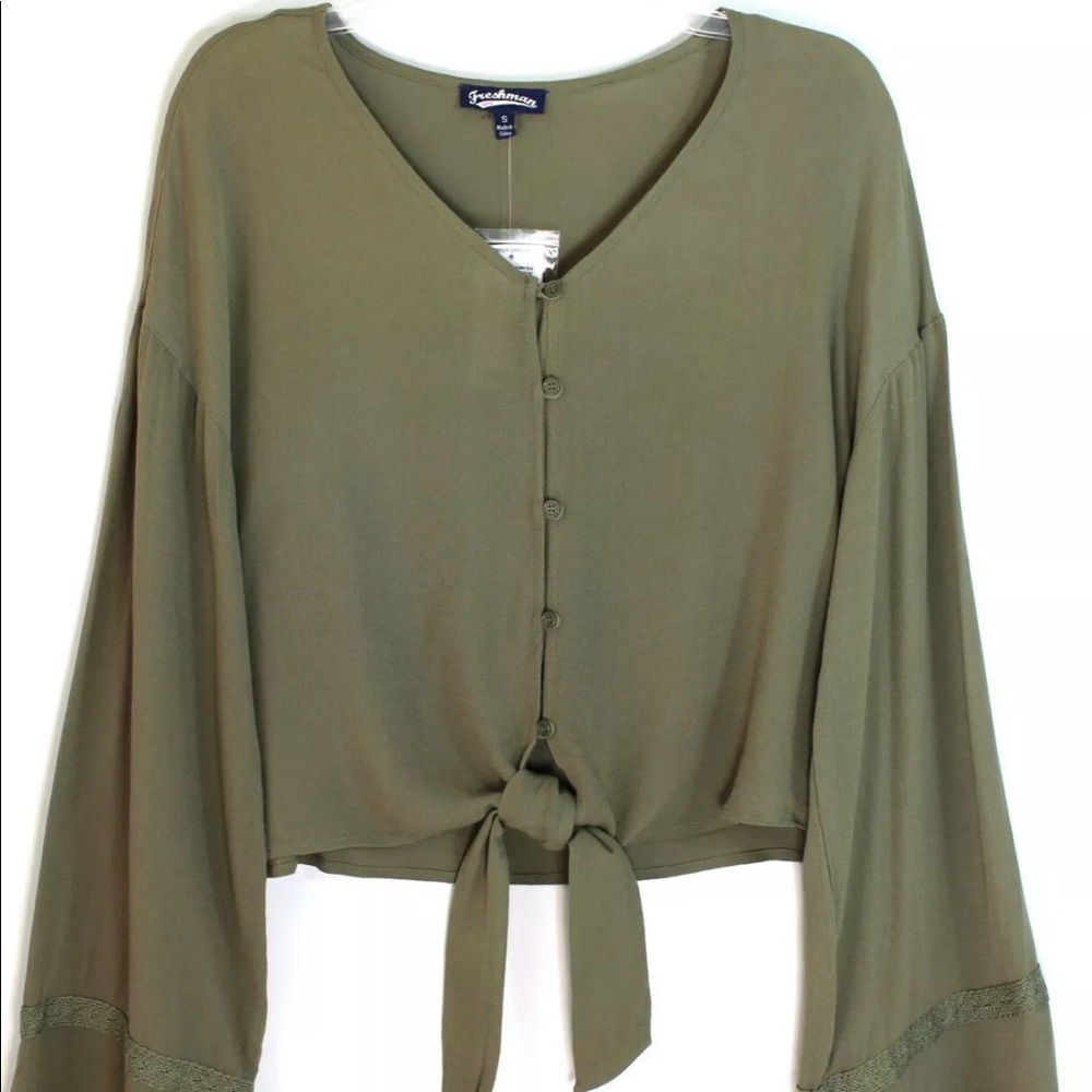 Freshman 1996 green blouse long sleeve